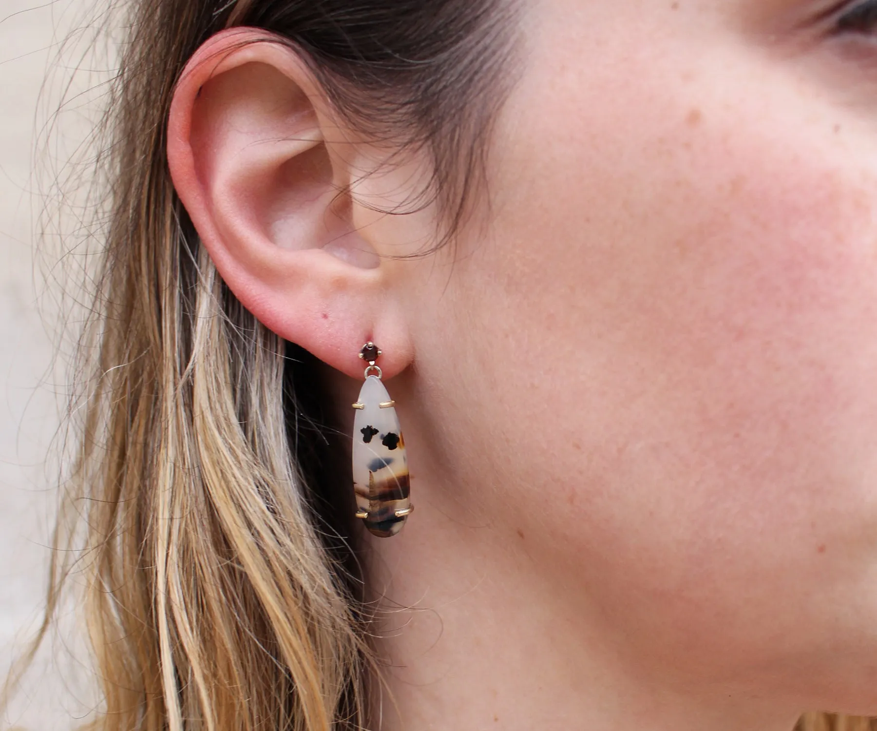 Wild Cat Montana Agate Freeform Jewelry Set