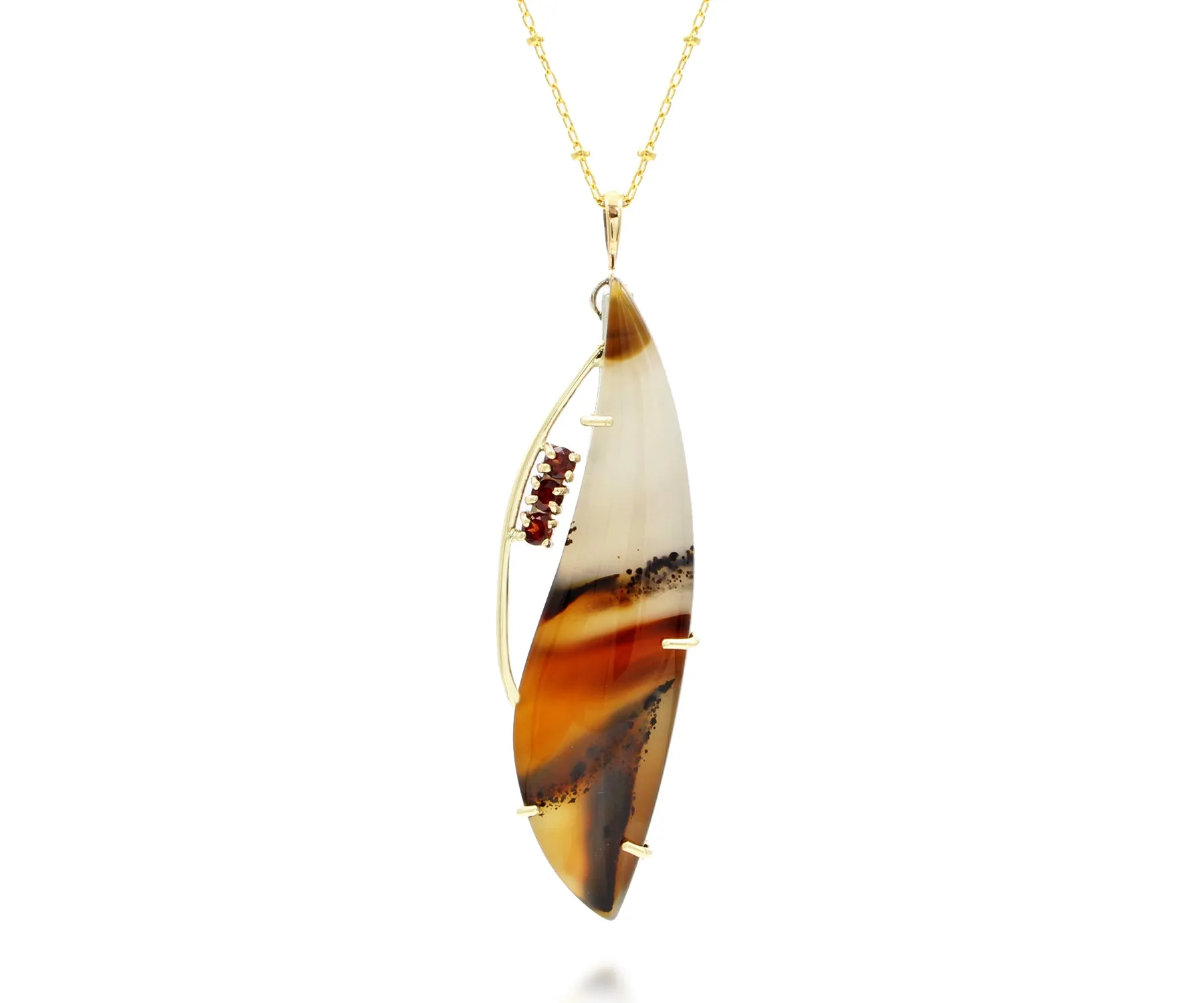 Wild Cat Montana Agate Freeform Jewelry Set